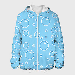 Куртка с капюшоном мужская В пузырях, цвет: 3D-белый