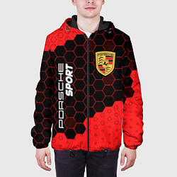 Куртка с капюшоном мужская ПОРШЕ Sport Графика, цвет: 3D-черный — фото 2