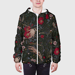 Куртка с капюшоном мужская Ботаника, цвет: 3D-белый — фото 2