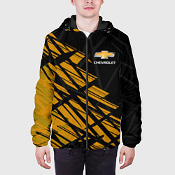 Куртка с капюшоном мужская Chevrolet, Шевроле, цвет: 3D-черный — фото 2