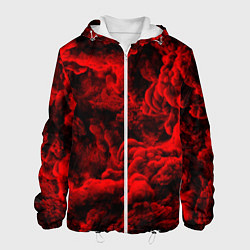 Мужская куртка Красный дым Red Smoke Красные облака