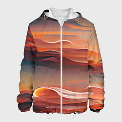 Куртка с капюшоном мужская Буря в пустыне, цвет: 3D-белый