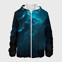 Куртка с капюшоном мужская Облака и звезды, цвет: 3D-белый