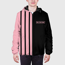 Куртка с капюшоном мужская BLACKPINK HALF BLACK-PINK MINI LOGO, цвет: 3D-черный — фото 2