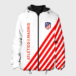 Мужская куртка Atletico madrid красные полосы