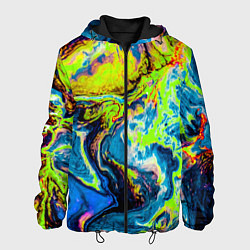 Куртка с капюшоном мужская The Poisonous Palette, цвет: 3D-черный