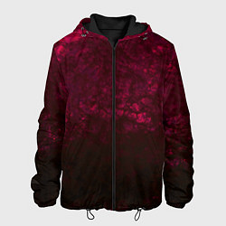 Куртка с капюшоном мужская Темно-красный абстрактный узор текстура камня, цвет: 3D-черный