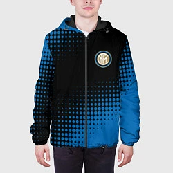 Куртка с капюшоном мужская Inter абстракция, цвет: 3D-черный — фото 2