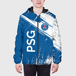 Куртка с капюшоном мужская Psg псж краска, цвет: 3D-черный — фото 2