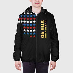 Куртка с капюшоном мужская Ингушетия 06 RUS, цвет: 3D-черный — фото 2