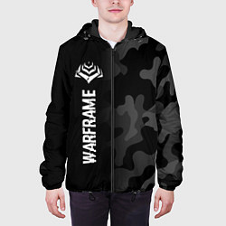 Куртка с капюшоном мужская Warframe Glitch на темном фоне, цвет: 3D-черный — фото 2