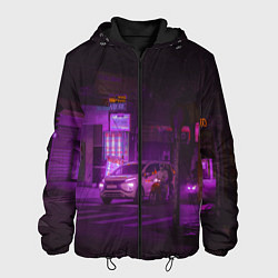 Мужская куртка Неоновый ночной переход - Фиолетовый