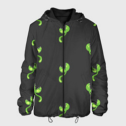 Куртка с капюшоном мужская Мухоловка - хищное растение, цвет: 3D-черный