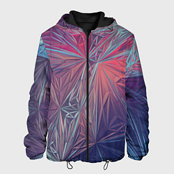 Куртка с капюшоном мужская Абстрактные Многоугольные Кристаллы, цвет: 3D-черный