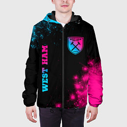 Куртка с капюшоном мужская West Ham Neon Gradient, цвет: 3D-черный — фото 2