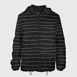 Куртка с капюшоном мужская Карбон с линиями, цвет: 3D-черный