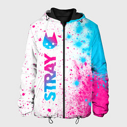 Куртка с капюшоном мужская Stray Neon Gradient Style, цвет: 3D-черный