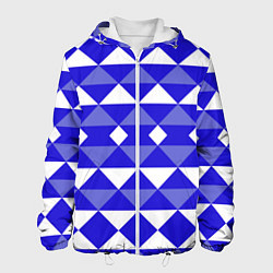 Мужская куртка Бело-синий геометрический узор