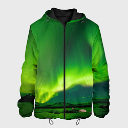 Мужская куртка Абстрактное полярное сияние - Зелёный