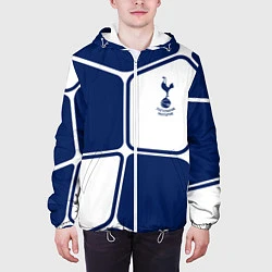 Куртка с капюшоном мужская ФК Тоттенхэм абстракция, цвет: 3D-белый — фото 2