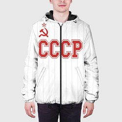 Куртка с капюшоном мужская СССР - Союз Советских Социалистических Республик, цвет: 3D-черный — фото 2