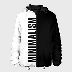 Куртка с капюшоном мужская MINIMALISM - BLACK AND WHITE, цвет: 3D-черный