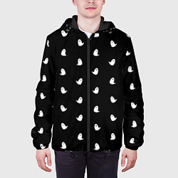 Куртка с капюшоном мужская Призрачный принт, цвет: 3D-черный — фото 2
