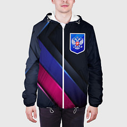 Куртка с капюшоном мужская Dark Герб России, цвет: 3D-белый — фото 2