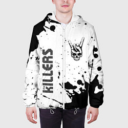 Куртка с капюшоном мужская The Killers и рок символ на светлом фоне, цвет: 3D-белый — фото 2