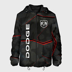 Куртка с капюшоном мужская Dodge абстракция спорт, цвет: 3D-черный