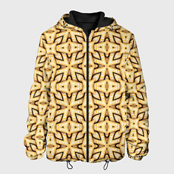 Куртка с капюшоном мужская Объемные деревянные узоры, цвет: 3D-черный