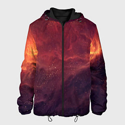 Куртка с капюшоном мужская Галактический пожар, цвет: 3D-черный