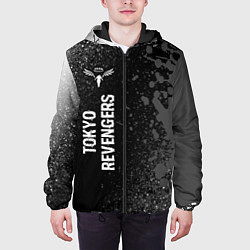 Куртка с капюшоном мужская Tokyo Revengers glitch на темном фоне: по-вертикал, цвет: 3D-черный — фото 2
