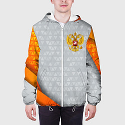 Куртка с капюшоном мужская Orange & silver Russia, цвет: 3D-белый — фото 2