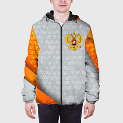 Куртка с капюшоном мужская Orange & silver Russia, цвет: 3D-черный — фото 2
