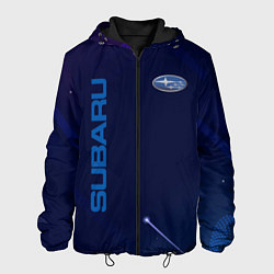 Куртка с капюшоном мужская Subaru Абстракция, цвет: 3D-черный