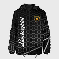 Куртка с капюшоном мужская Lamborghini карбон, цвет: 3D-черный