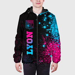 Куртка с капюшоном мужская Lyon - neon gradient: по-вертикали, цвет: 3D-черный — фото 2