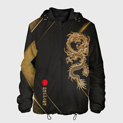 Куртка с капюшоном мужская Golden Dragon, цвет: 3D-черный