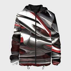 Куртка с капюшоном мужская Блестящие фигуры, цвет: 3D-черный