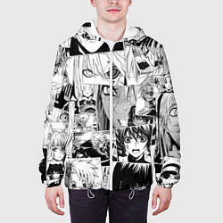 Куртка с капюшоном мужская D Gray man pattern, цвет: 3D-белый — фото 2