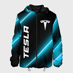 Куртка с капюшоном мужская Tesla неоновые лампы, цвет: 3D-черный