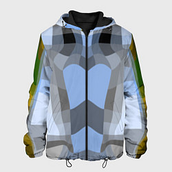 Куртка с капюшоном мужская Абстракт мозаика графический узор, цвет: 3D-черный