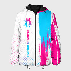 Куртка с капюшоном мужская Hunter x Hunter neon gradient style: по-вертикали, цвет: 3D-черный