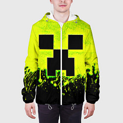 Куртка с капюшоном мужская Creeper neon, цвет: 3D-белый — фото 2
