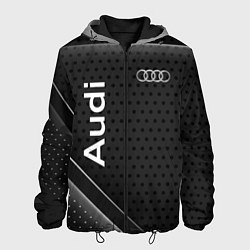 Куртка с капюшоном мужская Audi карбон, цвет: 3D-черный