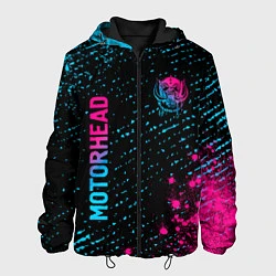Куртка с капюшоном мужская Motorhead - neon gradient: надпись, символ, цвет: 3D-черный