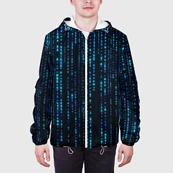 Куртка с капюшоном мужская Программные символы, цвет: 3D-белый — фото 2