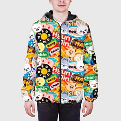 Куртка с капюшоном мужская Skzoo stickers characters, цвет: 3D-черный — фото 2