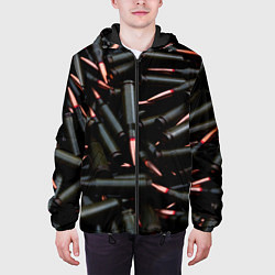 Куртка с капюшоном мужская Черные патроны, цвет: 3D-черный — фото 2